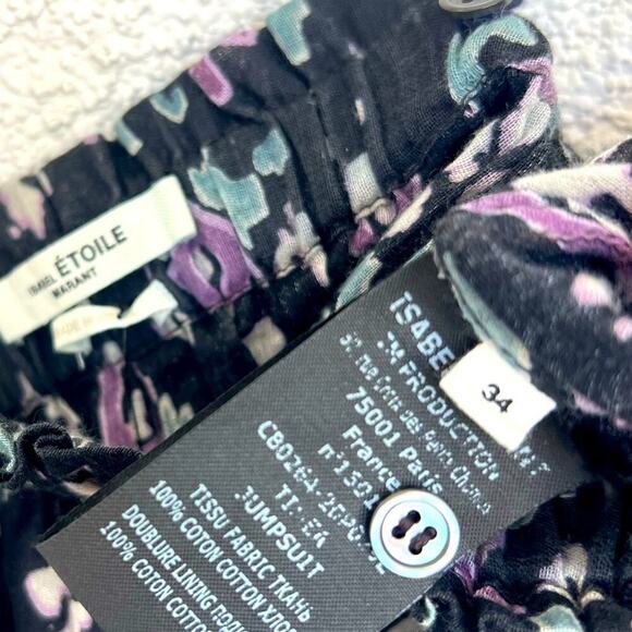 EUC ISABEL MARANT ETOILE Timea Jumpsuit Romper size 34 floral - Picture 12 of 12